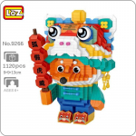 LOZ 9266 Loomade Maailm Kevadfestival Fox Tiger M&uuml;ts Kingad Kommid Mini Teemantklotsid Tellised Ehitusm&auml;nguasi lastele Kingitus ilma karbita