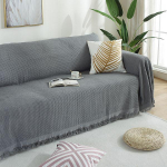 Diivani k&auml;ter&auml;tiga tekk &Uuml;hev&auml;rviline kudumine Diivanikatted Tekk Ruuduline r&auml;tikukatted Kaitsekate Kodusisustus 90*90cm hall