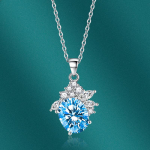 BELLA BOX ovaalne ripats kaelakee mitmev&auml;rviline mood pulmakihlus ehted sinine