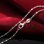 Bamboo Link 16-30 tolli kaelakee 925 Sterling h&otilde;be mood ehted 40cm