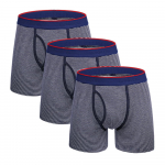 BONITOS 3 tk. Avatud eest Meeste Alusp&uuml;ksid Prindiga Puuvillane Meeste Bokserid Triibuline Aluspesu meestele L