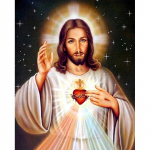 T&auml;ispuuritud &uuml;mmargune teemanttikandid Jeesuse kivimite komplekt Mosaiik Religioosne n&auml;put&ouml;&ouml; Kodukaunistus Full Round 40x50CM