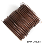 5-10 meetrit / rull 2,5 mm / 3 mm / 3,5 mm / 4 mm / 5 mm Korea &uuml;mmargune vahatatud n&ouml;&ouml;rist kaelakee, k&ouml;is, nahast n&ouml;&ouml;ri niit ehete valmistamise tarvikute jaoks 5mm 5meter