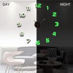 3D helendav seinakell peegelseinakleebised Loomingulised DIY kellad Eemaldatav kunstkleebis Kodukaunistus Elutuba Kuum kvartsn&otilde;el M