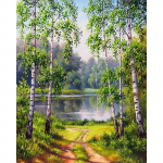 5d teemantmaal T&auml;isringi metsamaastiku teemanttikandid Full Round 20x30CM