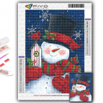 5D Teemantmaal J&otilde;ulupuu J&otilde;uluvana Lumememm DIY Teemanttikand Strass Kodu Kaunistus Full Round 20X30CM