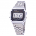 Casio Digital Alarm Chrono Stainless Steel A159WA-N1DF A159WA-N1 Meestekell must