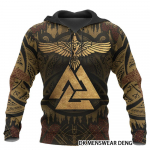 Kevads&uuml;gis Viking kapuutsiga dressipluusid Meeste kampsun 3D prindiga kapuuts Meeste mood Suured kapuutsid Topid Avatud vintage riided M