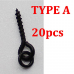 20 TK Boilie Kruvipulk r&otilde;ngaga P&ouml;&ouml;rleva D-Rig Chod Rigi terminaliga S&ouml;&ouml;dahoidik Kruviga karpkalap&uuml;&uuml;gi tarvikud Matt must