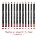 VIBELY 12 Color Matte Lip Liner Waterproof Lip Trim Lipstick Pencil Huulepliiats