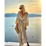 Cover Up Naised Boheemlaslik maksipikk kimono tuunika Cape Beach kleit Moodne vintage litritega varrukatega kardigan p&uuml;hadepeo kuldne S