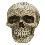 Les Tr&eacute;sors De Lily [R6680] &ndash; beež vaigust kujuke  Skull  (keldi h&otilde;im) - 95x67x65 mm beež