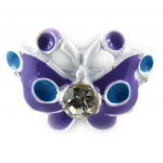 Les Tr&eacute;sors De Lily [R8355] &ndash; lilla lastes&otilde;rmus  Le Monde de Coralie  (liblikas) - 15x13mm lilla