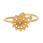 Les Tr&eacute;sors De Lily [R4419] &ndash; disainitud terass&otilde;rmus 'Cl&eacute;opatra' valgest kullast - 10 mm valge