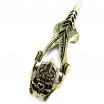 Les Tr&eacute;sors De Lily [R6744] - Gooti stiilis kuldne s&otilde;rmus  Skull  - 65x20 mm kuld