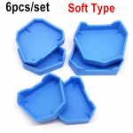 6 tk/komplekt Hambamudeli aluskomplekt Hambavorm Kipsialus Hambaproteesialuse mudel Hambalabori endine aluskomplekt Hambaarsti t&ouml;&ouml;riistad 6 pcs soft type
