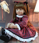 Reborn Baby Girl Doll Realistlik m&auml;nguasi, silikoonist keha, 55 CM 22 tolli pikkade juustega Printsess V&auml;ikelapse Bebe j&otilde;ulukingid