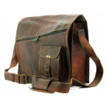 Vintage k&auml;sit&ouml;&ouml;na valmistatud nahast Messenger s&uuml;learvuti portfell Satchel Crossbody kott meeste jaoks 16X12X5 pruun