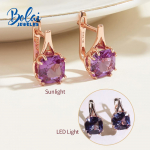 925 Sterling h&otilde;be peen k&otilde;rvar&otilde;ngas loodud Aleksandri v&auml;rvimuutus v&auml;&auml;riskivi cu8mm naistele igap&auml;evaseks kandmiseks kenad ehted roosa kulla v&auml;rv by bolai ehted M lilla