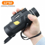 V&otilde;imas monokulaarne teleskoop Fmc Bak4 tasku linnuvaatlus nutitelefon k&auml;eshoitav binokkel Zoom Camping veekindel silmaklaas must