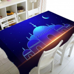 Moslemi mo&scaron;ee Ramadani laudlina k&ouml;&ouml;k ristk&uuml;likukujuline laudlina poolkuu latern veekindel aksessuaar Festivali laudlina 40x70cm15x27inch