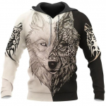 Mood kevad-s&uuml;gis Wolf Animal meeste kapuutsid 3D k&otilde;ikjal tr&uuml;kitud dressipluus Unisex pullover vabaaja jope t&auml;navar&otilde;ivaste mantel XXXXXL
