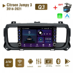 Android mudelile Citroen Jumpy 3 Space Tourer 2016-2021 koos nupunupuga autoraadio GPS-navigatsioonipleier Carplay 2+32GB 2+32GB