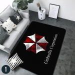 3D-printimine &otilde;udusfilm Resident Evil tegelane must vihmavari, tr&uuml;kitud vaibam&auml;ng Pehme vaip elutuba libisemiskindel matt roomamismatt 80x120cm