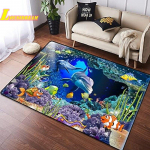 Veealune maailm vaip Ookeani vaip Armas delfiinimustriline libisemisvastane p&otilde;randamatt Elutoa Diivan Lastetoa Vaip 40x60cm