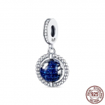 Globe Design Charm 925 Sliver Planet Earth ripats amulett helmed sobivad moes stiilis K&auml;ev&otilde;ru v&otilde;lusid ehted kingitus