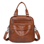 Casual Ladies multifunktsionaalne Messenger kott Moodne pehme pu nahast Disainer naiste seljakotid kooli teismelistele reisikott