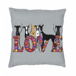 Love Greyhound padjakate 66x66 cm Whippet Hound Dog Pehme P&otilde;hjamaade padjap&uuml;&uuml;r Kodukaunistus Diivan Mood Padjakate 30x30cm 12x12in