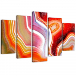 Viieosaline pildil&otilde;uendiprint V&auml;rviline abstraktsioon 100x70 mitmev&auml;rviline
