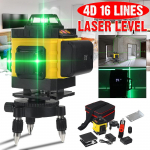 4D 16 liini laseritase roheline joon v&otilde;imas roheline tuli 4d roheline kiir lasertase isetasanduv horisontaalne vertikaalne m&otilde;&otilde;tmise t&ouml;&ouml;riist full sets