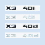 Kroom Must 3D 2,6cm M X3M40i X3M40d Numbrid ABS Embleem BMW X3 Seeriale F25 G08 G45 Auto Pagasiruumi M&auml;rk Logo X3