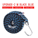 Uus Jalgrattak&ouml;is Jalgrattatarvikud Elastikud Kummist Pagasitrossi n&ouml;&ouml;ri konksud Mootorratta pagasiruumi katuseraami rihm, fikseeritud rihm Blue 2M