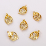 Kvaliteetsed vasest &uuml;mmargused ripatsitarvikud ehete valmistamiseks kaelakee k&auml;ev&otilde;ru k&otilde;rvar&otilde;nga jaoks 12*19mm kuld