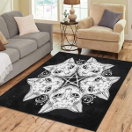 Pinbeam Area vaip Must kassipea &uuml;mmargune portree Madnala Moon Pentagram Kodusisustus P&otilde;randavaip Vaip 40x120cm