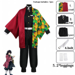 Lapsed / T&auml;iskasvanute deemonitapja Kimetsu no Yaiba Cosplay T&uuml;drukute ja poiste kost&uuml;&uuml;mid Tomioka Giyuu Cosplay Kost&uuml;&uuml;m Kimonokomplekt naistele meestele XS/150cm