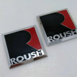 2 tk/komplekt Roush embleemiga autokleebis poritiiva katted m&auml;rk metallkroom must
