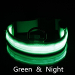 LED-valgus &Ouml;ine ohutusvalgustusega v&auml;lklamp Spordikaelarihm koertele Kassidele Nailonist lemmikloomade kaelarihm pimedas helendav kassi kaelarihm LED koerte kaelarihmad koerte tarvikud 1PC