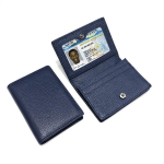 Ehtsast nahast krediitkaardikott Rahakott &Uuml;li&otilde;huke kokkuvolditav Unisex rahakott Krediitkaardi ID VIP panga &otilde;huke kott Lihtsad visiitkaardihoidjad tumesinine v&auml;rv