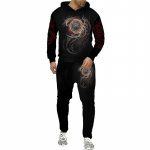3D Dragon Printed Meeste dressipluus, kapuuts Meeste Loomade Spordidress/Pullover/Jakk/P&uuml;ksid Spordir&otilde;ivad Kevad-s&uuml;gis meeste &uuml;likond 4XL