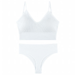 Naiste aluspesu komplekt Moodne rinnahoidjakomplekt Seksikad stringid madala v&ouml;&ouml;kohaga alusp&uuml;ksid puuvillased aluspesu rinnahoidjad M must