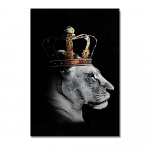 Must L&otilde;vikuningas ja Lioness Queen plakatid Loomade seinakunst Pilt L&otilde;uendimaal Kodukaunistus elutuppa 21X30cm No Frame