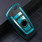 Nahast TPU auto kaugjuhtimispuldi v&otilde;tmekaane &uuml;mbris BMW 1 3 5 7 seeria F20 F30 G20 F31 F34 F10 G30 F11 X3 F25 X4 I3 M3 M4 Shell Fob Protector jaoks valge