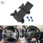 For BMW 3 5 Ser E36 E46 E39 X3 E83 X5 E53 Hand-stitched Car Steering Wheel Leather Cover Trim Accessories Black red blue gray
