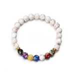 7 T&scaron;akra V&otilde;lud Laavakivi K&auml;ev&otilde;rud Meestele Naistele Eeterlike &Otilde;lide Difuusor Looduslik kivi Helmed Kett Moodne k&auml;sit&ouml;&ouml; Bracelet Style B white