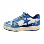 Originaalne ni&scaron;ikujundusega pestud teksariidest l&otilde;uendist kingad vabaaja tossud paarile hingavad tossud teksariidest sinise t&auml;hega platvormkingad 36