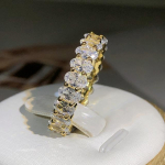 Luksuslikud v&otilde;luvad ovaalsed kristallist kihlas&otilde;rmused naistele 925 sterling h&otilde;bedast ehted l&auml;ikiv Cz tsirkoonist abielus&otilde;rmus 6 valge